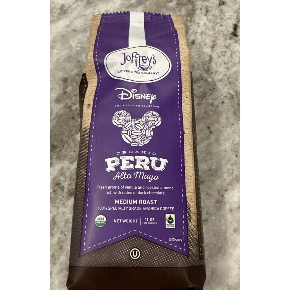 Joffrey's Organic Peru Altomayo‎ 11oz. Disney Specialty Coffee Collection USDA